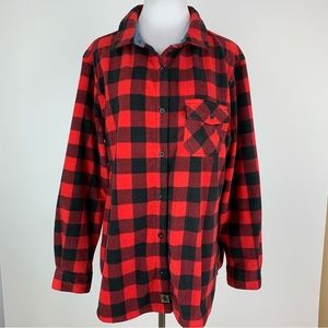 Legendary Whitetails Buffalo Plaid Fleece Button Down Shirt 1X